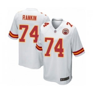 Men's Kansas City Chiefs #74 Martinas Rankin Game White Football Jersey