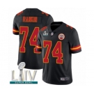 Men's Kansas City Chiefs #74 Martinas Rankin Limited Black Rush Vapor Untouchable Super Bowl LIV Bound Football Jersey