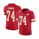 Men's Kansas City Chiefs #74 Martinas Rankin Red Team Color Vapor Untouchable Limited Player Football Jersey