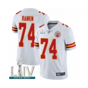 Men's Kansas City Chiefs #74 Martinas Rankin White Vapor Untouchable Limited Player Super Bowl LIV Bound Football Jersey