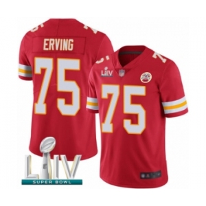 Men's Kansas City Chiefs #75 Cameron Erving Red Team Color Vapor Untouchable Limited Player Super Bowl LIV Bound Football Jersey