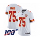 Men's Kansas City Chiefs #75 Cameron Erving White Vapor Untouchable Limited Player 100th Season Football Jersey