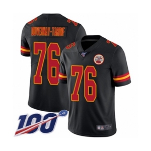 Men's Kansas City Chiefs #76 Laurent Duvernay-Tardif Limited Black Rush Vapor Untouchable 100th Season Football Jersey