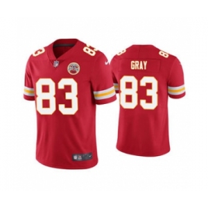 Men's Kansas City Chiefs #83 Noah Gray Red Limited Stitched Football Jersey