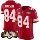 Men’s Kansas City Chiefs #84 Justin Watson Red 2023 F.U.S.E. AFC West Champions With NKH Patch Vapor Untouchable Limited Football Stitched Jersey