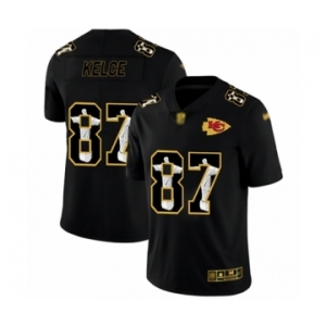 Men's Kansas City Chiefs #87 Travis Kelce Black Jesus Faith Limited Player Football Jersey