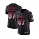 Men's Kansas City Chiefs #87 Travis Kelce Limited Black Smoke Fashion Football Jersey