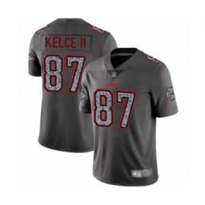 Men's Kansas City Chiefs #87 Travis Kelce Limited Gray Static Fashion Football Jersey