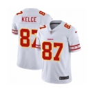 Men's Kansas City Chiefs #87 Travis Kelce White Team Logo Cool Edition Jersey