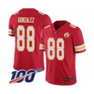 Men's Kansas City Chiefs #88 Tony Gonzalez Red Team Color Vapor Untouchable Limited Player 100th Season Football Jersey