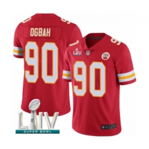 Men's Kansas City Chiefs #90 Emmanuel Ogbah Red Team Color Vapor Untouchable Limited Player Super Bowl LIV Bound Football Jersey