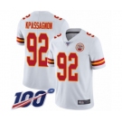 Men's Kansas City Chiefs #92 Tanoh Kpassagnon White Vapor Untouchable Limited Player 100th Season Football Jersey