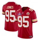 Men’s Kansas City Chiefs #95 Chris Jones Red 2024 F.U.S.E. Super Bowl LVIII Patch Vapor Untouchable Limited Football Stitched Jersey