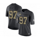 Men's Kansas City Chiefs #97 Alex Okafor Limited Black 2016 Salute to Service Football Jersey