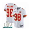 Men's Kansas City Chiefs #98 Xavier Williams White Vapor Untouchable Limited Player Super Bowl LIV Bound Football Jersey