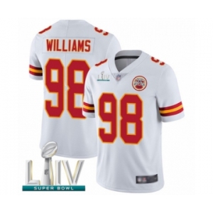 Men's Kansas City Chiefs #98 Xavier Williams White Vapor Untouchable Limited Player Super Bowl LIV Bound Football Jersey