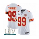 Men's Kansas City Chiefs #99 Khalen Saunders White Vapor Untouchable Limited Player Super Bowl LIV Bound Football Jersey