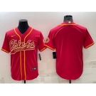 Men's Kansas City Chiefs Blank Red Stitched MLB Cool Base Nike Baseball Jersey