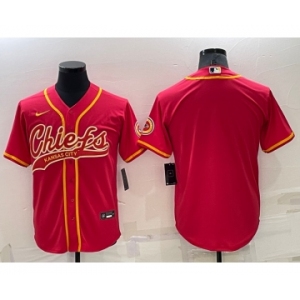 Men's Kansas City Chiefs Blank Red Stitched MLB Cool Base Nike Baseball Jersey