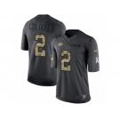 Men's Nike Kansas City Chiefs #2 Dustin Colquitt Limited Black 2016 Salute to Service NFL Jersey