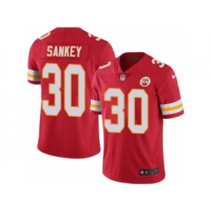 Men's Nike Kansas City Chiefs #30 Bishop Sankey Limited Red Rush NFL Jersey