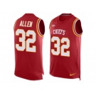 Men's Nike Kansas City Chiefs #32 Marcus Allen Limited Red Player Name & Number Tank Top NFL Jersey