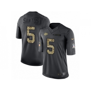 Men's Nike Kansas City Chiefs #5 Cairo Santos Limited Black 2016 Salute to Service NFL Jersey