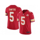 Men's Nike Kansas City Chiefs #5 Cairo Santos Limited Red Rush NFL Jersey