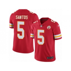 Men's Nike Kansas City Chiefs #5 Cairo Santos Limited Red Rush NFL Jersey