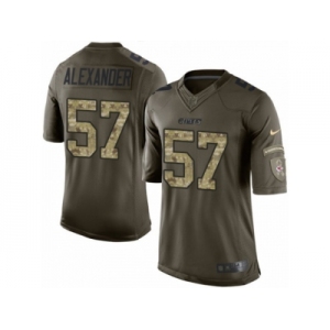 Men's Nike Kansas City Chiefs #57 D.J. Alexander Limited Green Salute to Service NFL Jersey