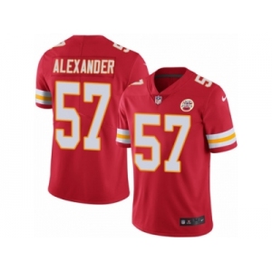 Men's Nike Kansas City Chiefs #57 D.J. Alexander Limited Red Rush NFL Jersey