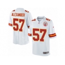 Men's Nike Kansas City Chiefs #57 D.J. Alexander Limited White NFL Jersey