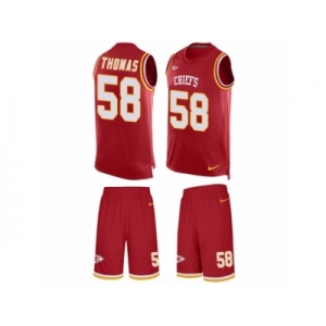 Men's Nike Kansas City Chiefs #58 Derrick Thomas Limited Red Tank Top Suit NFL Jersey