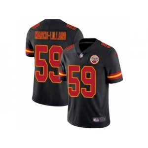 Men's Nike Kansas City Chiefs #59 Justin March-Lillard Limited Black Rush NFL Jersey