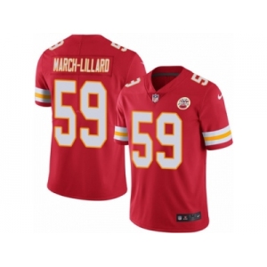 Men's Nike Kansas City Chiefs #59 Justin March-Lillard Limited Red Rush NFL Jersey