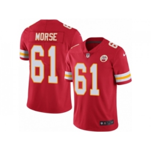 Men's Nike Kansas City Chiefs #61 Mitch Morse Limited Red Rush NFL Jersey