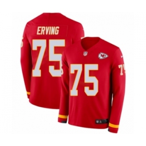 Men's Nike Kansas City Chiefs #75 Cameron Erving Limited Red Therma Long Sleeve NFL Jersey