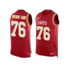 Men's Nike Kansas City Chiefs #76 Laurent Duvernay-Tardif Limited Red Player Name & Number Tank Top NFL Jersey