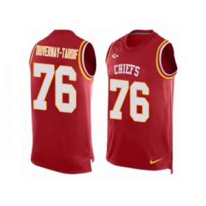 Men's Nike Kansas City Chiefs #76 Laurent Duvernay-Tardif Limited Red Player Name & Number Tank Top NFL Jersey