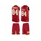 Men's Nike Kansas City Chiefs #84 Demetrius Harris Limited Red Tank Top Suit NFL Jersey