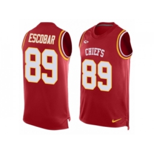 Men's Nike Kansas City Chiefs #89 Gavin Escobar Limited Red Player Name & Number Tank Top NFL Jersey