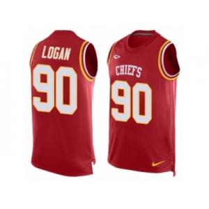 Men's Nike Kansas City Chiefs #90 Bennie Logan Limited Red Player Name & Number Tank Top NFL Jersey