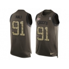 Men's Nike Kansas City Chiefs #91 Tamba Hali Limited Green Salute to Service Tank Top NFL Jersey