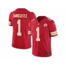 Nike Kansas City Chiefs #1 Leon Sandcastle Red Men's Stitched NFL Limited Rush Jersey