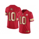 Nike Kansas City Chiefs #10 Tyreek Hill Red Men's Stitched NFL Limited Gold Rush Jersey