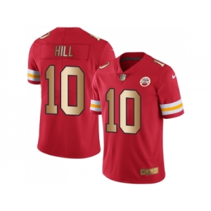 Nike Kansas City Chiefs #10 Tyreek Hill Red Men's Stitched NFL Limited Gold Rush Jersey