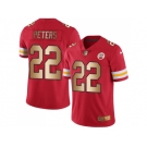 Nike Kansas City Chiefs #22 Marcus Peters Red Men's Stitched NFL Limited Gold Rush Jersey