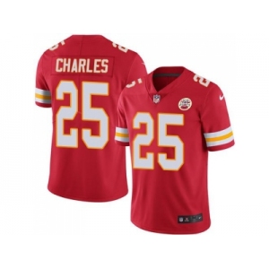 Nike Kansas City Chiefs #25 Jamaal Charles Red Men's Stitched NFL Limited Rush Jersey