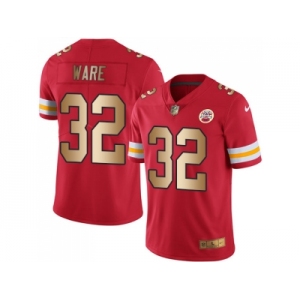 Nike Kansas City Chiefs #32 Spencer Ware Red Men's Stitched NFL Limited Gold Rush Jersey