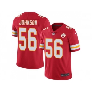 Nike Kansas City Chiefs #56 Derrick Johnson Red Men's Stitched NFL Limited Rush Jersey